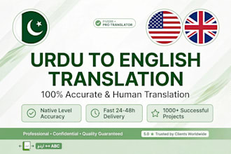 do urdu to english translation and content writing