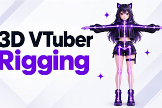 rig your 3d model for vtuber, vrm, and face tracking