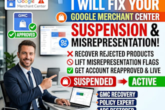 fix google merchant centre misrepresentation  suspension feed error shopping ads