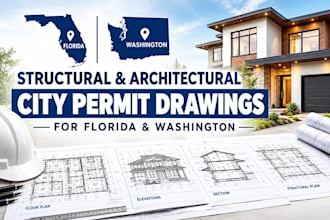 create structural city permit drawings for florida and washington