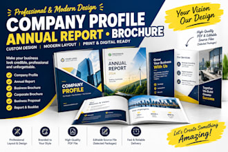 design company profile, annual report and business brochure