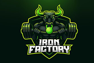design a crazy gym fitness logo for new apparel