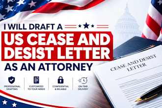 draft US cease and desist letter as an attorney
