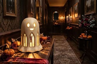 printable candleholder for spooky session,figurine model, halloween mask 3dprint