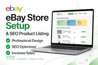 setup ebay store design and do seo product listing