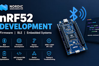 develop nrf52 firmware, ble applications and embedded system for your iot device