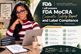 prepare fda mocra cosmetic safety report ad label compliance