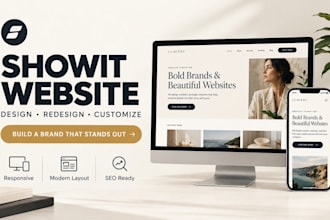 design or redesign showit website and customize showit template