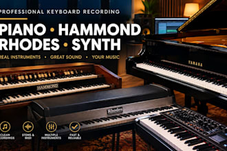 record professional piano, hammond organ,  rhodes, keyboards or synth