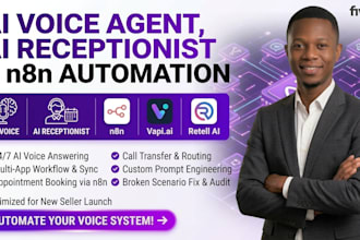 build ai voice agent, ai receptionist and n8n automation