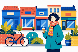 draw flat vector illustrations
