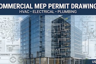 do USA mep permit drawings for commercial projects
