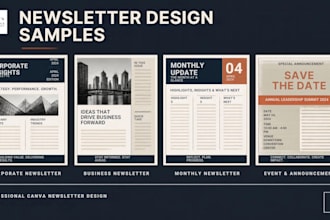 design a professional newsletter in canva