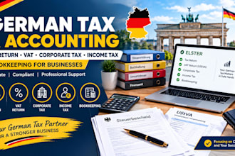 do german tax return, vat, corporate tax, income tax and bookkeeping