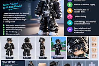 create roblox ugc bundles, dynamic heads and character rigging