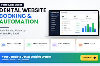 setup gohighlevel dental website booking CRM patient automation workflows funnel