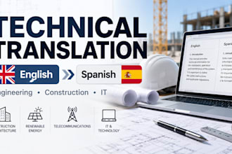 translate technical documents from english to spanish