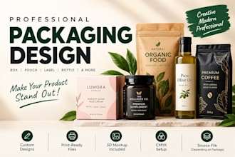 design box, pouch and label packaging