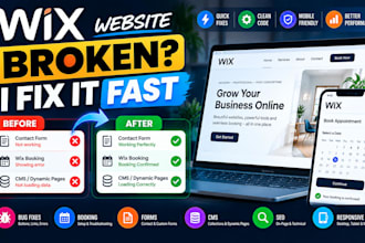 fix wix website bugs forms booking cms and SEO issues