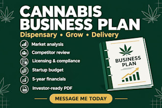 write a cannabis business plan for dispensary or grow