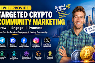 provide targeted crypto community marketing promotion