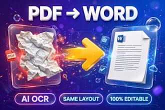 convert scanned PDF to editable word with ocr same layout