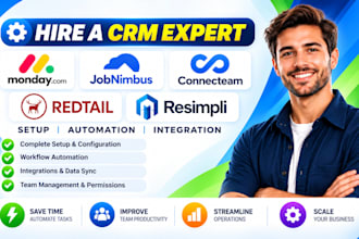 setup mondaycom jobnimbus connecteam automation redtail resimpli integration