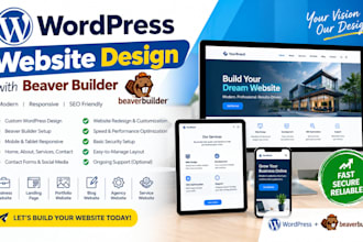create a professional wordpress website using beaver builder