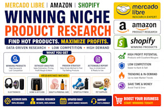 do mercado libre amazon product listing upload winning niche product research