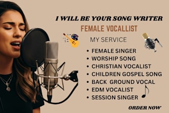 be your female gospel singer pop gospel singer christian singer and songwriter