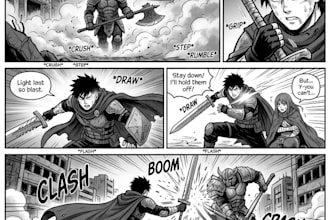 draw professional manga pages, webtoon panels, manhwa and anime comic art