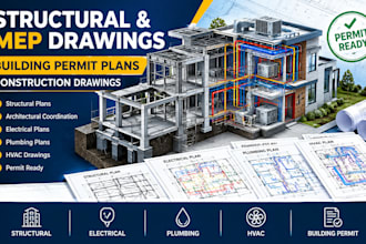 structural mep drawing  building and construction drawings