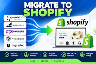 do gambio bigcommerce woocomerce wordpress bigcartel migration to shopify