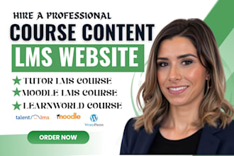 create course content on tutorlms, learnworld, learndash and wordpress lms