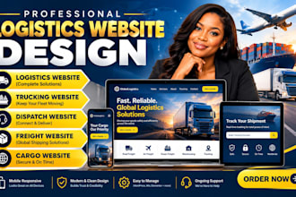 design logistics website, trucking, freight broker, dispatch, transport website