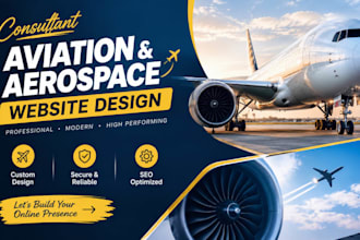 design a professional aviation aerospace consultant website