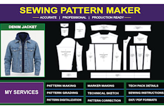 be your digital sewing pattern maker with grading in PDF and dxf