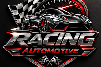 do amazing logo racing and automotive with 3d style