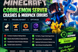 fix minecraft cobblemon server crashes modpack errors fabric neoforge kubejs lag
