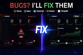 fix bugs in next js, react, typescript and node js