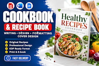 be cookbook writer, recipe book writer cookbook formatting cookbook cover design