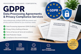provide privacy law services, gdpr data processing agreement and dpa drafting