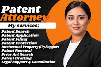 be your patent attorney for patent drafting and IP protection