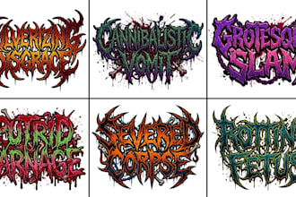 design death metal, brutal death, slam and goregrind logo