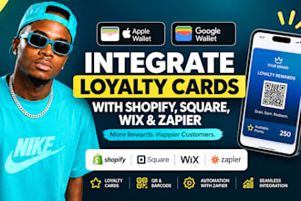 integrate apple google wallet loyalty cards with shopify square wix and zapier