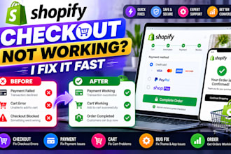 fix shopify checkout payment cart and order issues