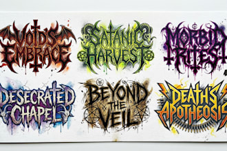 do black metal, raw black, war metal and occult metal logo