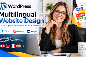 create wordpress multilingual website design, fix wpml polylang weglot