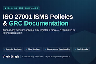 write iso 27001 policies and grc compliance documentation