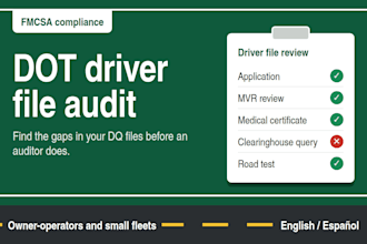 audit dot driver qualification files for fmcsa compliance
